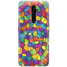 Cиликоновый чехол на Oppo Reno2 Z / Оппо Рено2 Зет с принтом "Яркая мозаика" Gosso