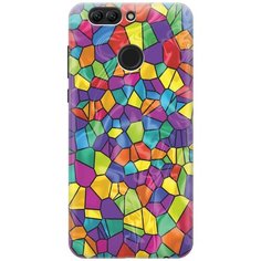 Cиликоновый чехол на Huawei Nova 2 Plus / Хуавей Нова 2 Плюс с принтом "Яркая мозаика" Gosso