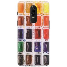Cиликоновый чехол на OnePlus 6 / ВанПлюс 6 с принтом "Палитра красок" Gosso