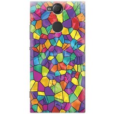 Cиликоновый чехол на Sony Xperia XA2 / Сони Иксперия ХА2 с принтом "Яркая мозаика" Gosso