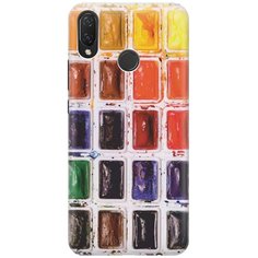 Cиликоновый чехол на Huawei Nova 3i / P Smart Plus / Хуавей Нова 3 Ай / П Смарт Плюс с принтом "Палитра красок" Gosso
