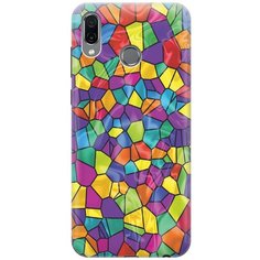 Cиликоновый чехол на Honor Play / Хонор Плей с принтом "Яркая мозаика" Gosso