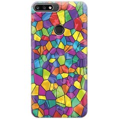 Cиликоновый чехол на Huawei Nova 2 Lite / Хуавей Нова 2 Лайт с принтом "Яркая мозаика" Gosso
