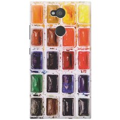 Cиликоновый чехол на Sony Xperia L2 / Сони Иксперия Л2 с принтом "Палитра красок" Gosso
