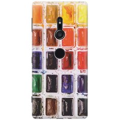 Cиликоновый чехол на Sony Xperia XZ2 / Сони Иксперия Икс Зет 2 с принтом "Палитра красок" Gosso