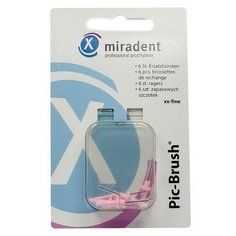 Запасные ершики miradent Pic Brush Pink, розовые