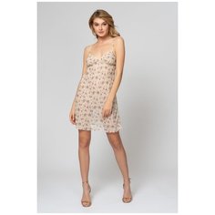 Очаровательная сорочка с цветочным принтом, Laete, размер S,цвет бежевый