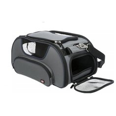 Переноска Wings для авиаперелетов, 28 х 23 х 46 см, серый/синий Trixie