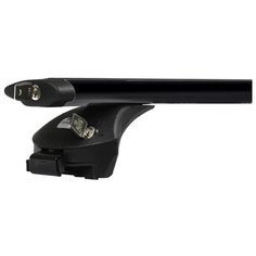 Комплект багажника на крышу Amos BOSS (дуга Крыло 120см, с замком, чёрный ) на интегрированные рейлинги в штатные места AmosBOSS+AmosAAL120BLACKLOCK на Audi A6 2011-2021, Audi Q5 2008-2021, Audi Q7 2015-2019, BMW 5 2009-2021, BMW X5 2013-2021, BMW X6  Амос