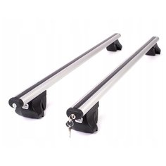 Комплект багажника на крышу Amos ALFA (дуга Аэро 130см, с замком) на рейлинги AmosALFA+AmosF130LOCK на Audi A4 2015-2019, BMW 5 2003-2010, универсал, BMW X3 2003-2010, BMW X5 2006-2013, Citroen C-Crosser 2007-2013, Citroen C4 Picasso 2006-2013, Fiat D Амос