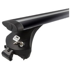 Комплект багажника на крышу Amos BOSS (дуга Крыло 120см, чёрный ) на интегрированные рейлинги в штатные места AmosBOSS+AmosAAL120BLACK на Audi A6 2011-2021, Audi Q5 2008-2021, Audi Q7 2015-2019, BMW 5 2009-2021, BMW X5 2013-2021, BMW X6 2014-2019, For Амос