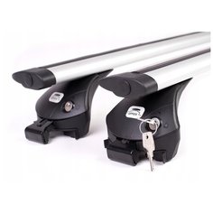 Комплект багажника на крышу Amos BOSS (дуга Крыло 120см ) на интегрированные рейлинги в штатные места AmosBOSS+AmosAAL120 на Audi A6 2011-2021, Audi Q5 2008-2021, Audi Q7 2015-2019, BMW 5 2009-2021, BMW X5 2013-2021, BMW X6 2014-2019, Ford S-max 2015- Амос