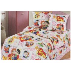 Комплект постельного белья, бязь (Очаровашки) (1,5) Toontex