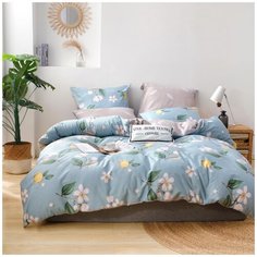 Постельное белье СИТРЕЙД LR-394, 2-спальное, Сатин, простыня на резинке 160х200х25 см, наволочки 70x70 см