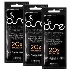 Sol Bianca Крем для солярия на основе алоэ “Pure”20х bronzer,45 мл (упаковка 3 шт*15 мл) (масла облепихи и семян конопли,экстракт женьшеня)