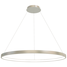 Люстра Лючера luchera потолочная, подвесная светодиодная, Руэдо, кольцо, TLRU1-70-01, белая, алюминий, 4000K(холодный свет), диаметр 70см, светильник, 37Вт