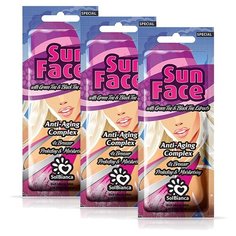 Sol Bianca Крем для солярия “Sun Face” для лица с бронзаторами 45 мл (упаковка 3 шт*15 мл)