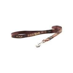 Rogz поводок серия fancy dress, размер m, ширина 1,6 см, длина 1,4м, кофейные косточки (fixed lead) hl12ce, 0,050 кг