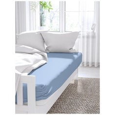 Простыня на резинке Sleepify 90x200 см. Голубой