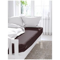 Простыня на резинке Sleepify 90x200 см. Шоколад