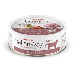 Влажный корм для кошек Italian Way при чувствительном пищеварении, с уткой 10 шт. х 80 г