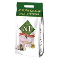N1 силикагелевый наполнитель для котят, 5л (crystals for kittens) , 2,000 кг (2 шт)
