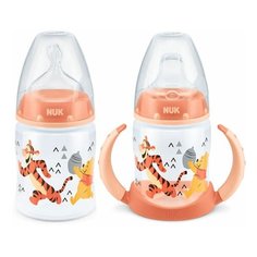 Набор NUK Disney Винни бутылочка 0-6 м + поильник 6-18 мес, оранжевый