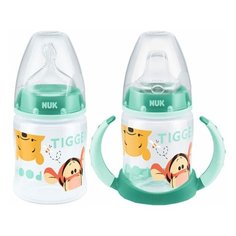 Набор NUK Disney Винни бутылочка 0-6 м + поильник 6-18 мес, бирюзовый