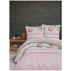 Постельное белье Karna бязь ALVIA Полуторное - Абрикосовый