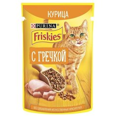 Влажный корм для кошек Friskies с курицей, с гречкой 42 шт. х 75 г (кусочки в соусе)