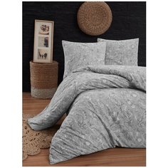 Постельное белье Karna бязь ROSINA Полуторное - Серый