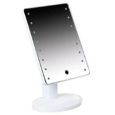 Зеркало с LED-подсветкой, белая рама 16,7х27см Юниlook