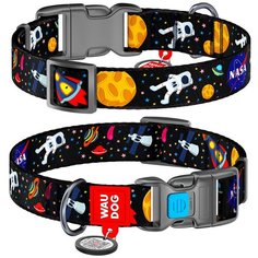 ошейник waudog nylon с рисунком nasa (ширина 20 мм, длина 24-40 см) новинка! (2 шт)