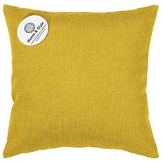 Подушка декоративная "Home&Style" 40х40см оттенок "Горчица", ткань меланж под рогожку