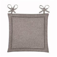 Подушка на стул Home&Style оттенок "Какао" 40х40см с завязками 25см, ткань меланж под рогожку