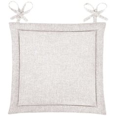 Подушка на стул Home&Style оттенок "Экрю" 40х40см с завязками 25см, ткань меланж под рогожку