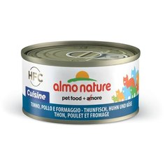 Влажный корм для кошек Almo Nature Legend, с тунцом, с курицей, с сыром 2 шт. х 70 г