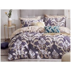 КПБ Cleo сатин набивной "Satin de Luxe" полуторный 150*210*1 160*230*1(±5) 70*70*2(±2) 15/784-SK