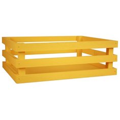 Подарочная упаковка Ящик реечный, КАНЫШЕВЫ Я72-02-1616 желтый