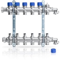 Коллектор для радиаторов с регулировочными вентилями 6 выходов FBH 53 HANSA