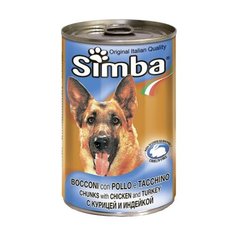Влажный корм для собак Simba индейка, курица 2 шт. х 1.23 кг