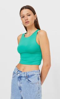 Stradivarius Укороченный Топ Из Полиамида. Multicolor Xs