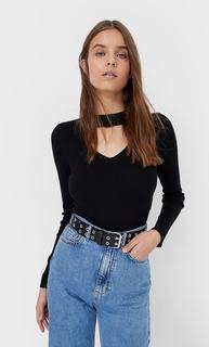 Stradivarius Ремень С Люверсами Черный 80