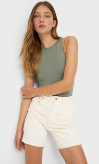 Stradivarius Длинные Шорты Ванильный 40