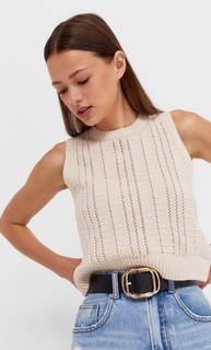 Stradivarius Ремень С Накладной Пряжкой Черный 70