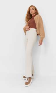 Stradivarius Кардиган Из Мягкой Ткани Бежевый Xs