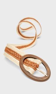 Stradivarius Плетеный Ремень Из Рафии Небесно-Голубой 90