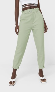 Stradivarius Джинсы Свободного Кроя Из Твила Зеленый S