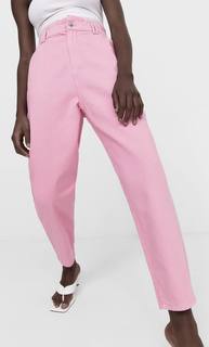 Stradivarius Джинсы Свободного Кроя Из Твила Ярко-Розовый L