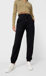 Stradivarius Спортивные Брюки Из Мягкой Ткани Черный M